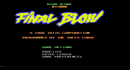 Final blow Title Screen